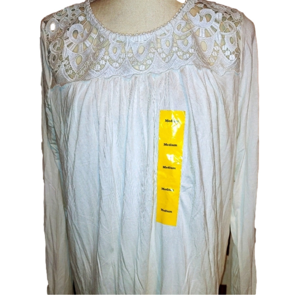 NWT Philosophy Crochet White Blouse M